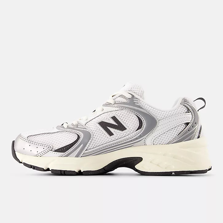 New Balance U530 ESA White Silver Metallic Black Cement