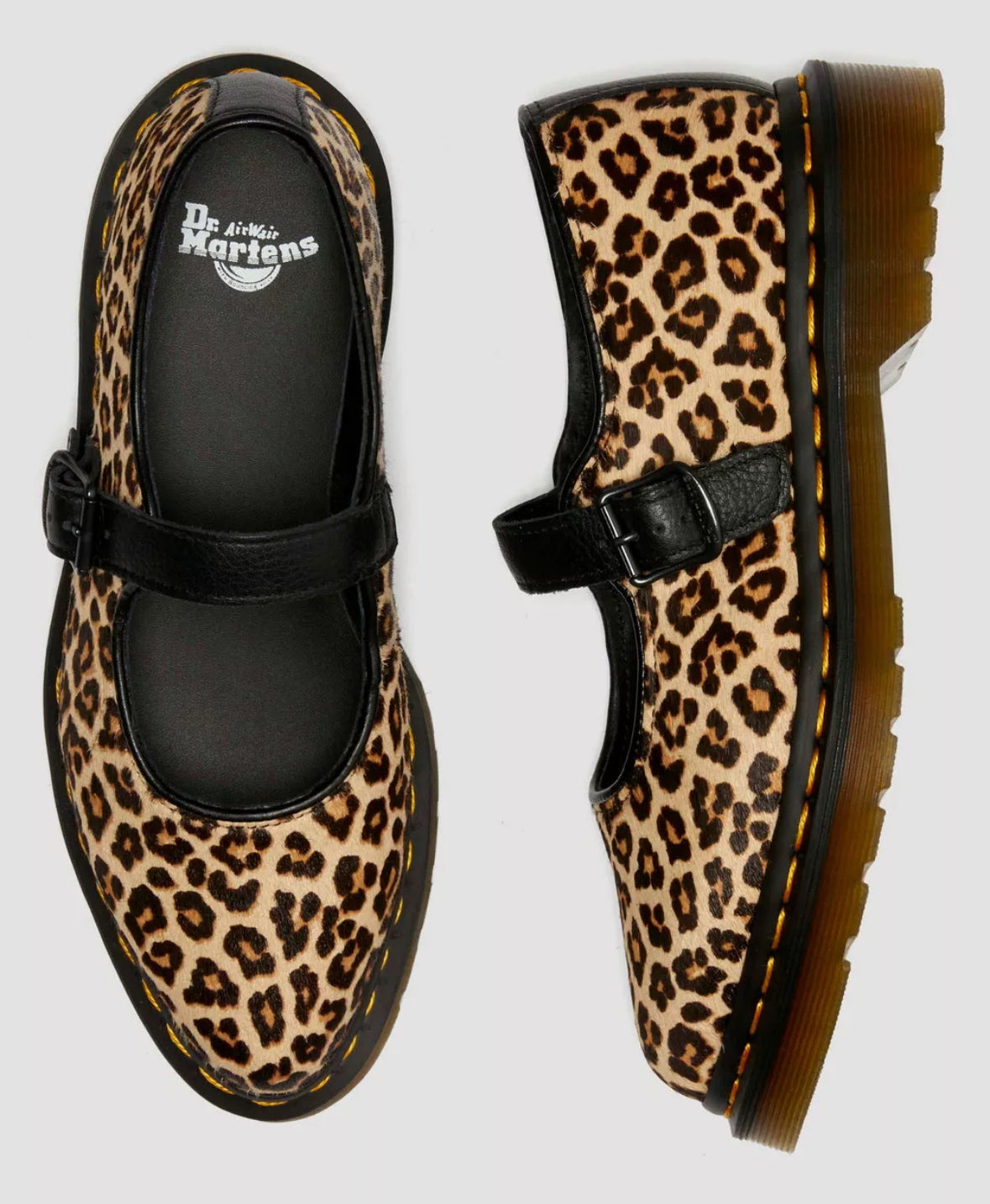 Dr.Martens Elphie Mary Jane Black Leopard 41651200
