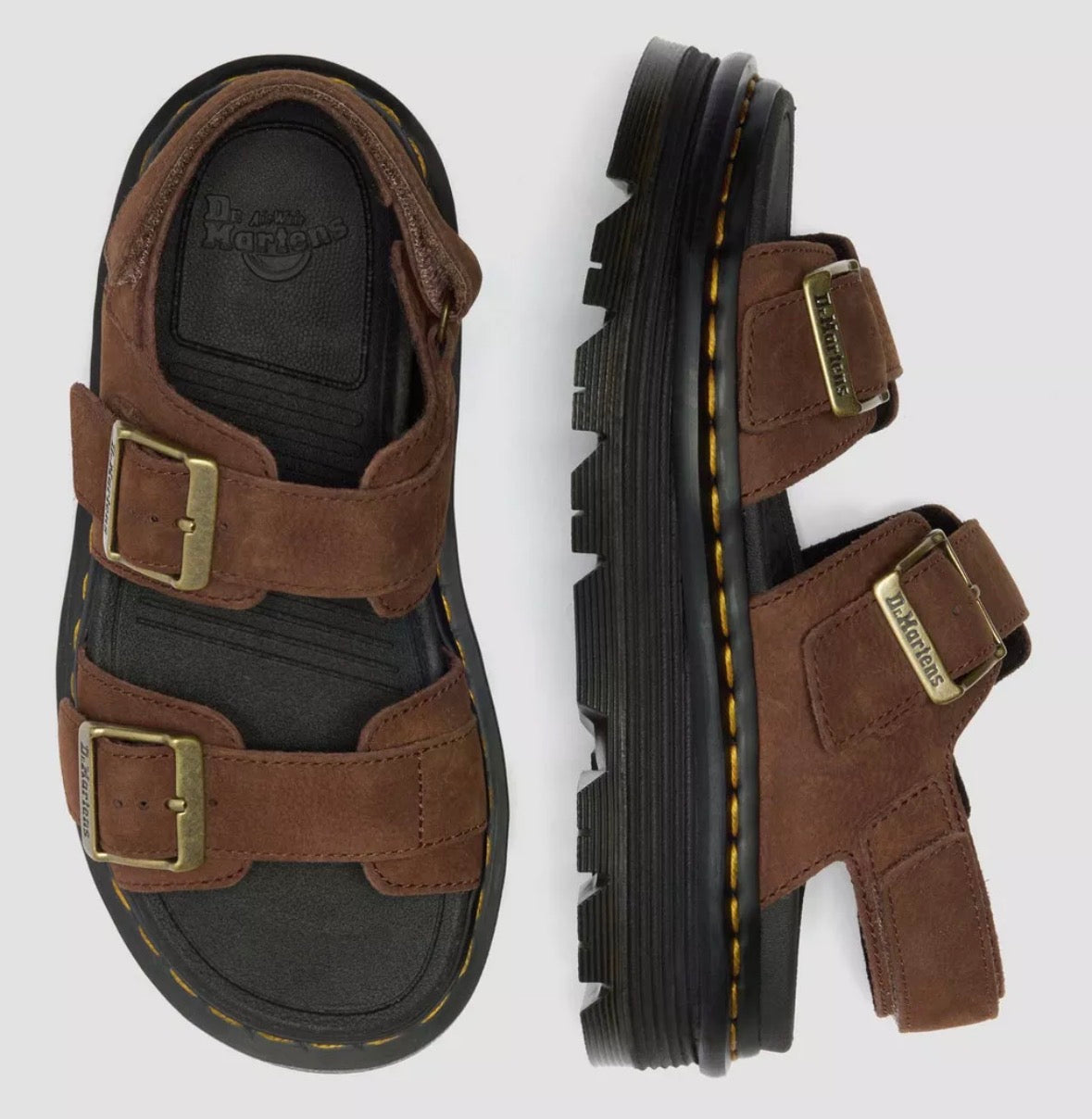 Dr.Martens Zebzag Sandale Sepia Brown Tumbled Nubuck 42853200