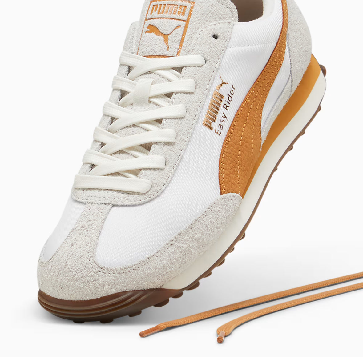 Puma Easy Rider Nylon Sneaker Warm White Caramel Latte 399661-02