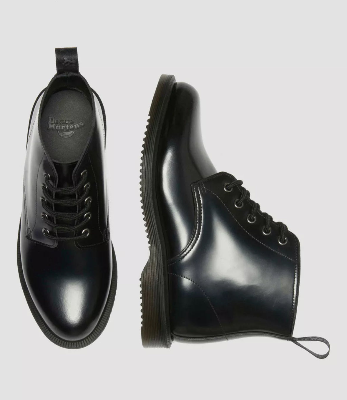 Dr.Martens 5 Loch Ankle Boots Emmeline Black Polished Smooth 32219001