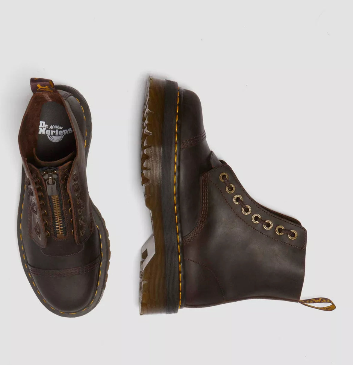 Dr.Martens Sinclair Plateau Crazy Horse Dark Brown 40910200