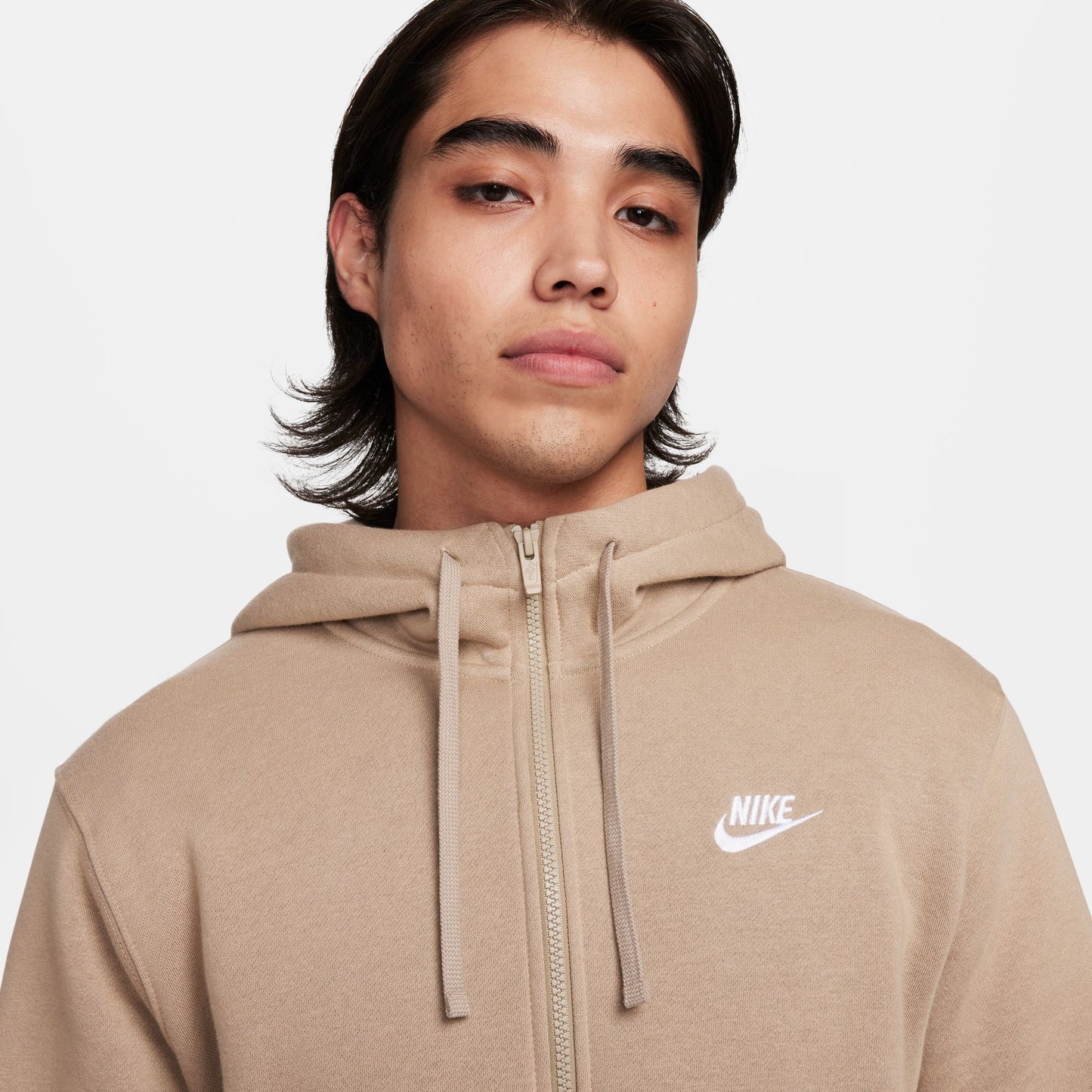 Nike Sportswear Club Full-Zip Hoodie Fleece Khaki BV2645-247