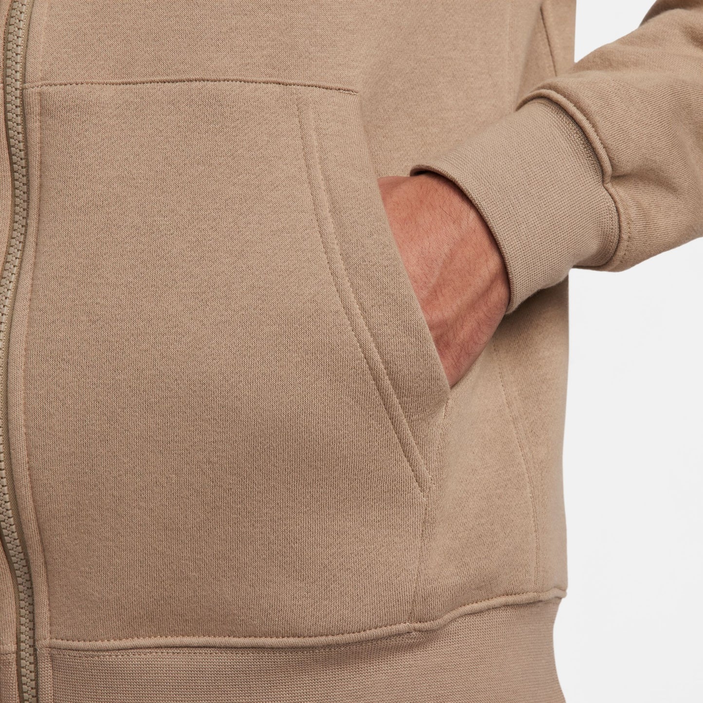 Nike Sportswear Club Full-Zip Hoodie Fleece Khaki BV2645-247