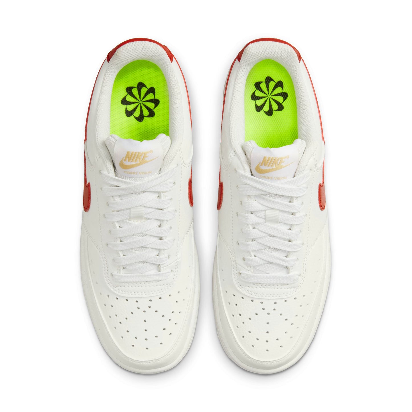 Nike Court Vision Low white cinnabar volt DH3158-104
