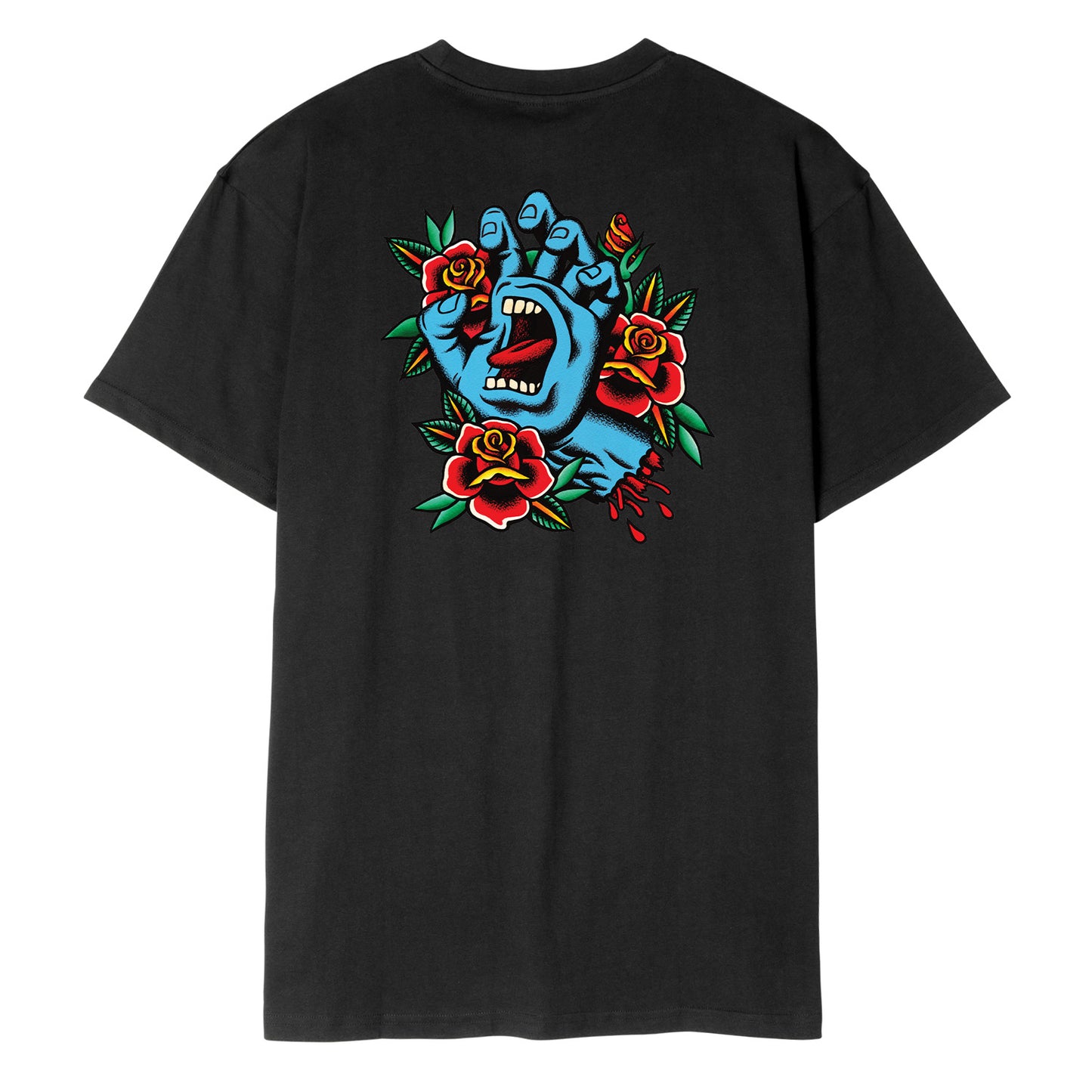 Santa Cruz Screaming Flash Center T-Shirt Black White