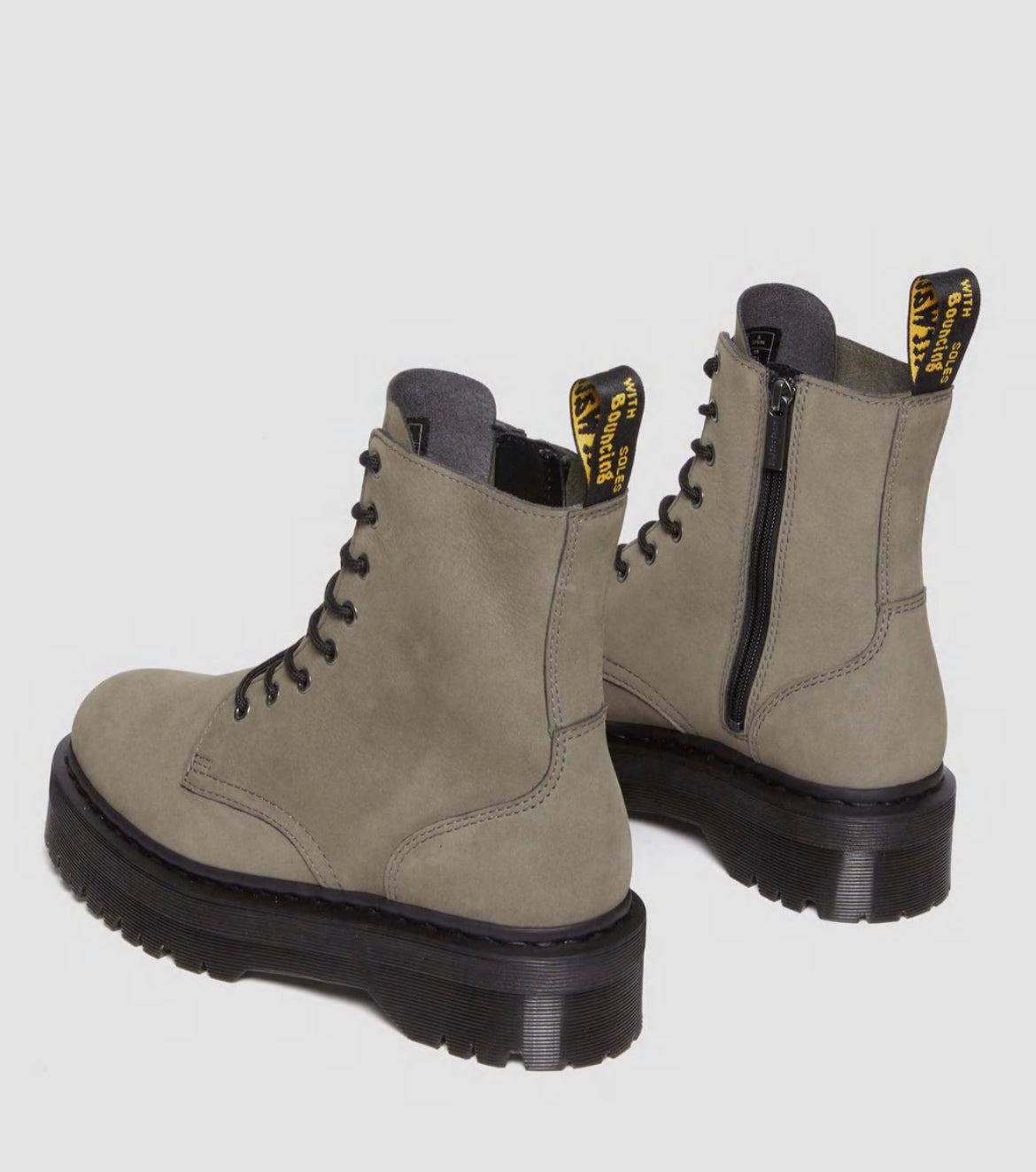 Dr.Martens Jadon Milled Nubuk Nickel Grey Plateau 31296059