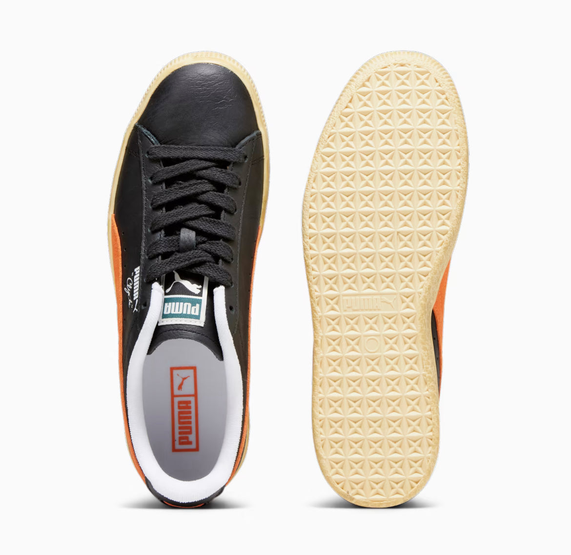 PUMA Clyde Vintage Sneaker black orange 394687-02
