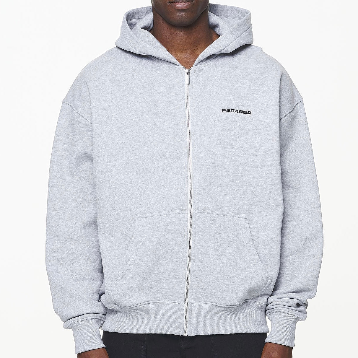 Pegador Colne Oversized Sweat Jacket Grey Melange 2270