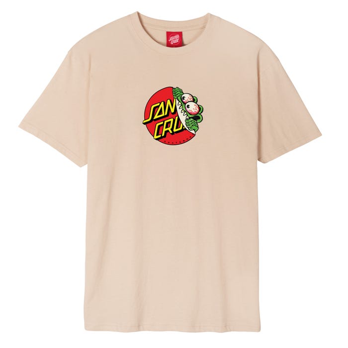 Santa Cruz Beware Dot T-Shirt Black Cobalt Oat