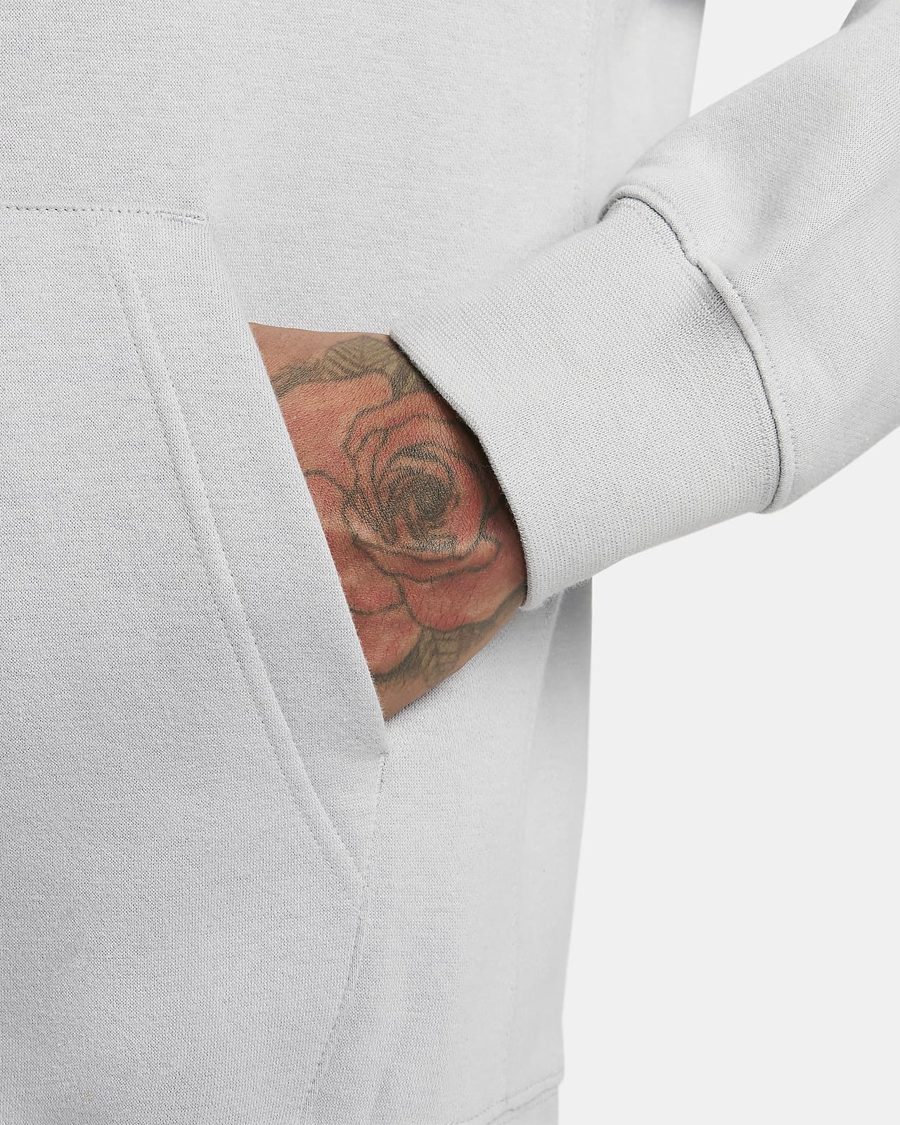 Nike Sportswear Club Pullover Hoodie Fleece Light Smoke Grey BV2654-077