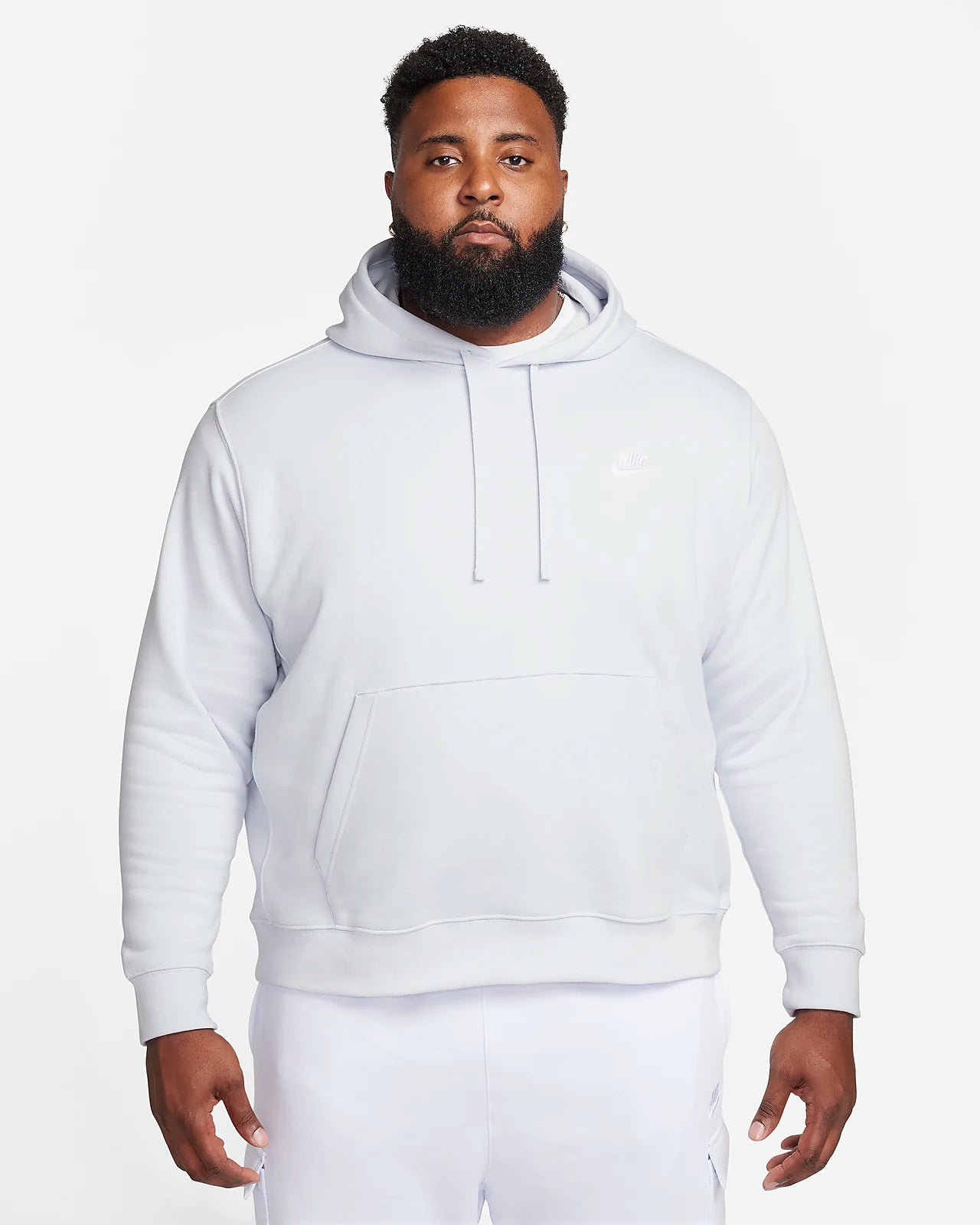 Nike Sportswear Club Pullover Hoodie Fleece Football Grey BV2654-085