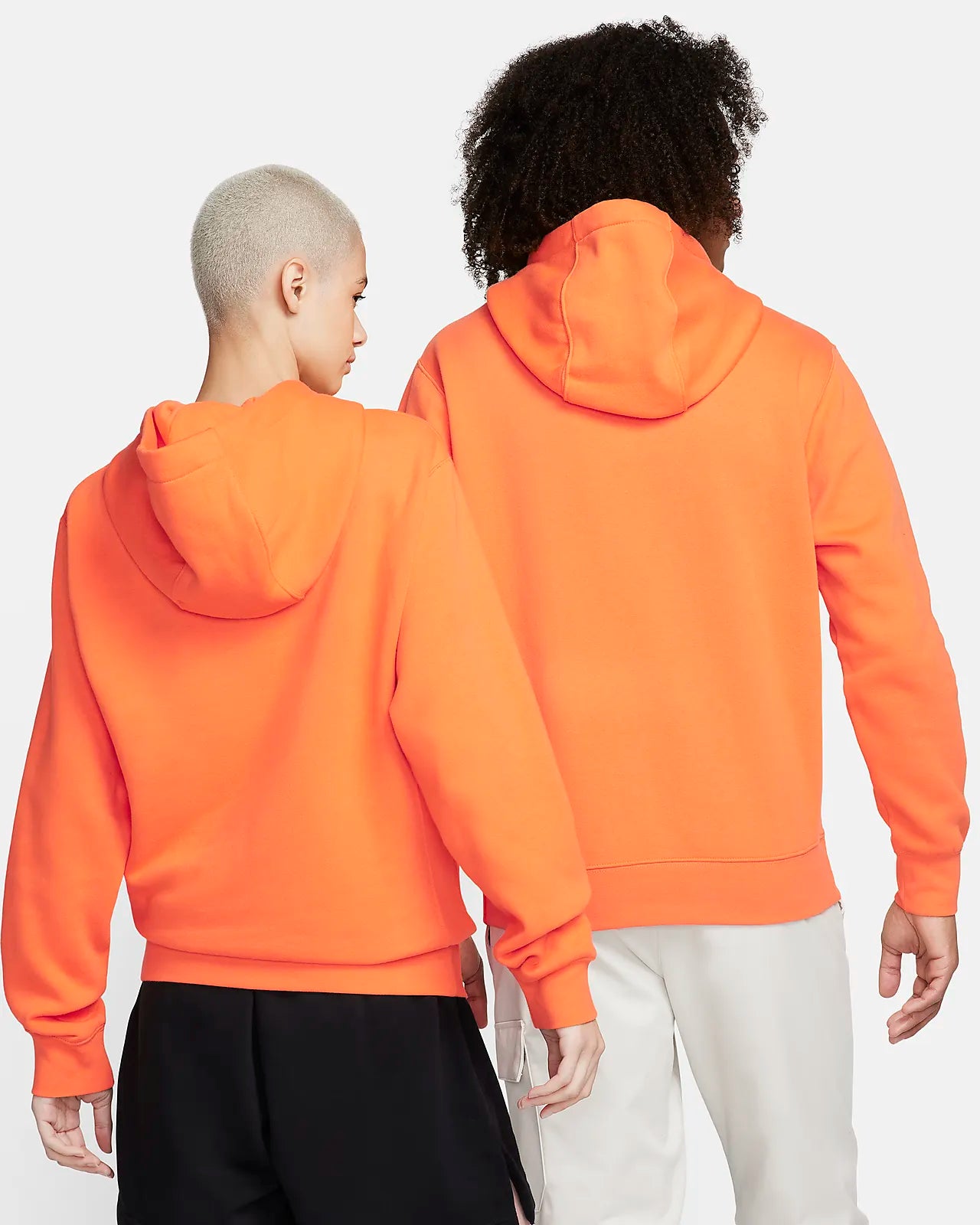 Nike Sportswear Club Pullover Hoodie Fleece Bright Mandarin BV2654-885