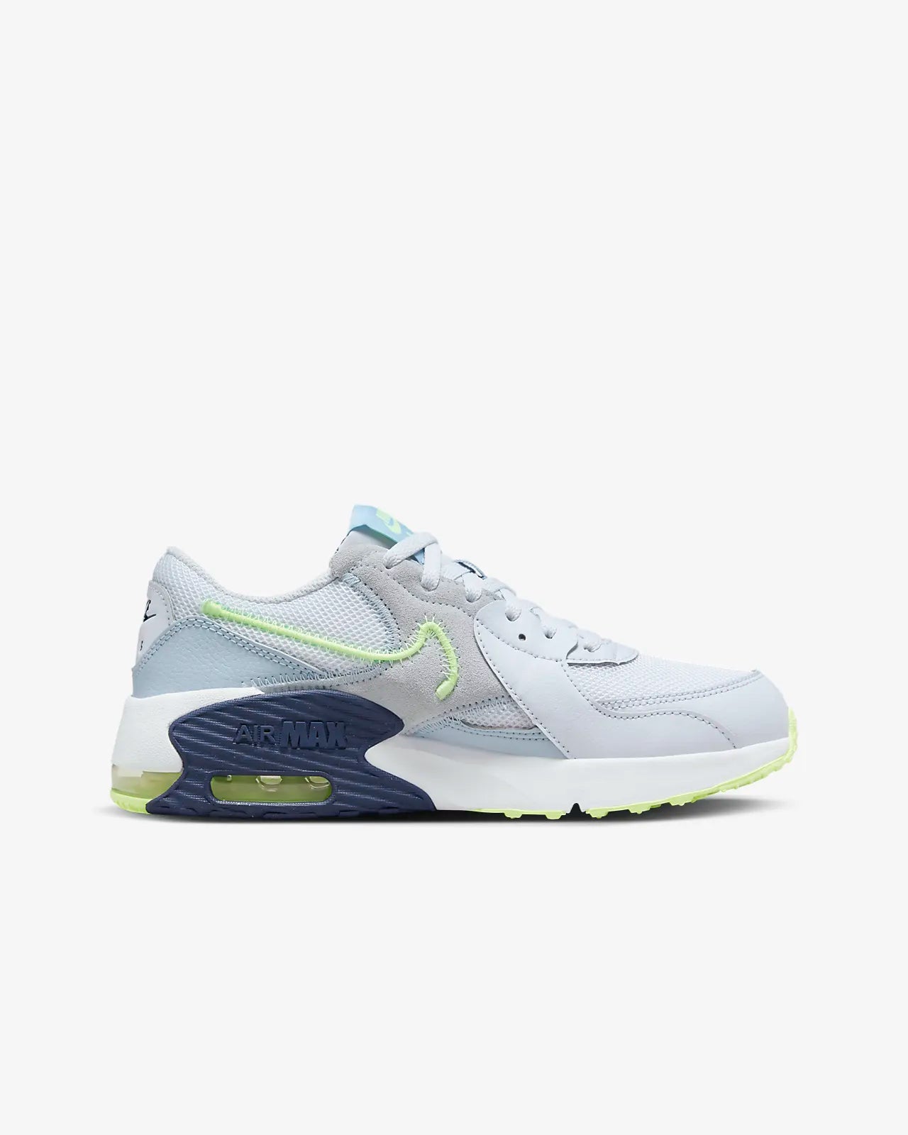 Nike Air Max Excee FB3058-005 Football Grey Light Armoury Blue Midnight Navy Barely Volt