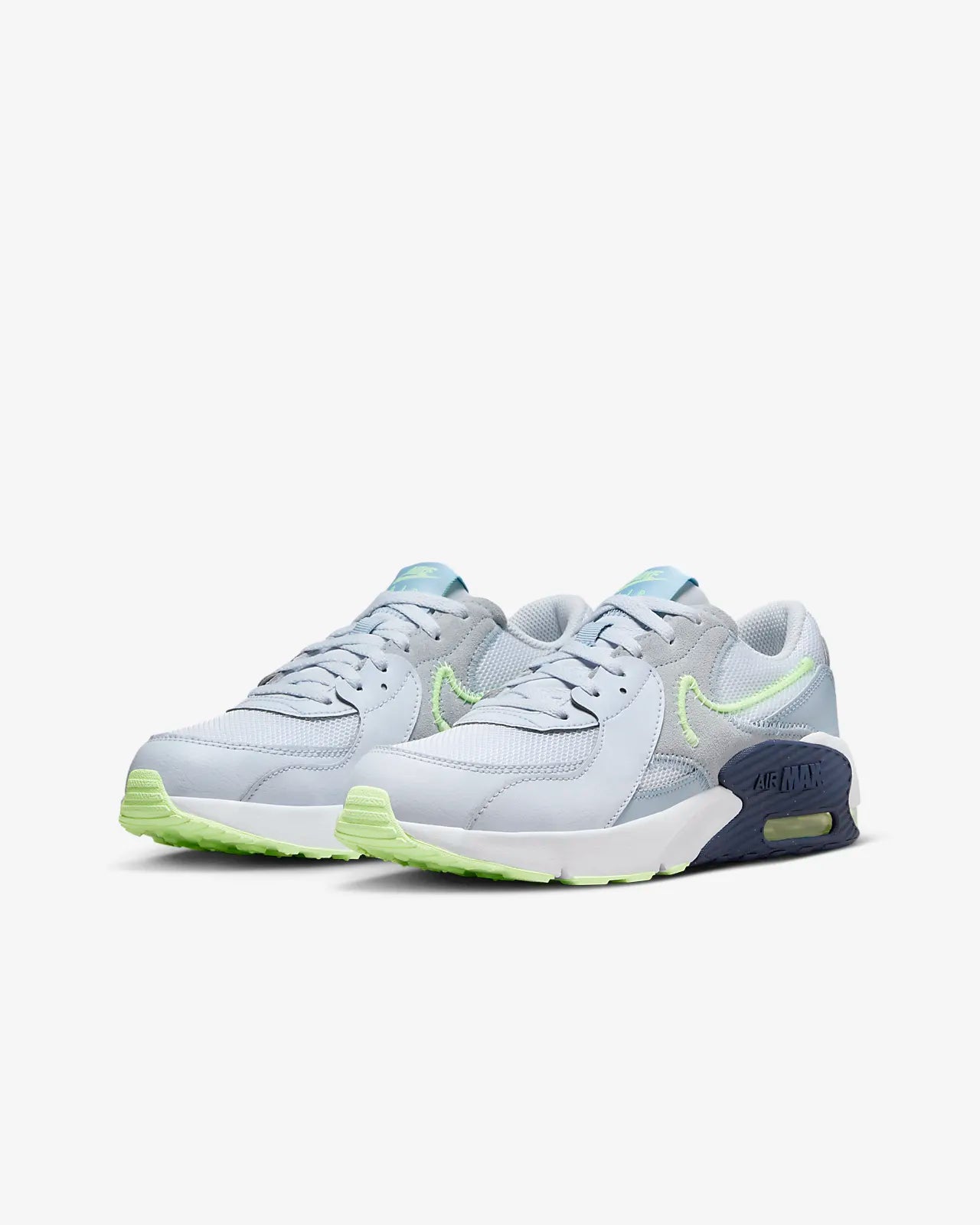 Nike Air Max Excee FB3058-005 Football Grey Light Armoury Blue Midnight Navy Barely Volt