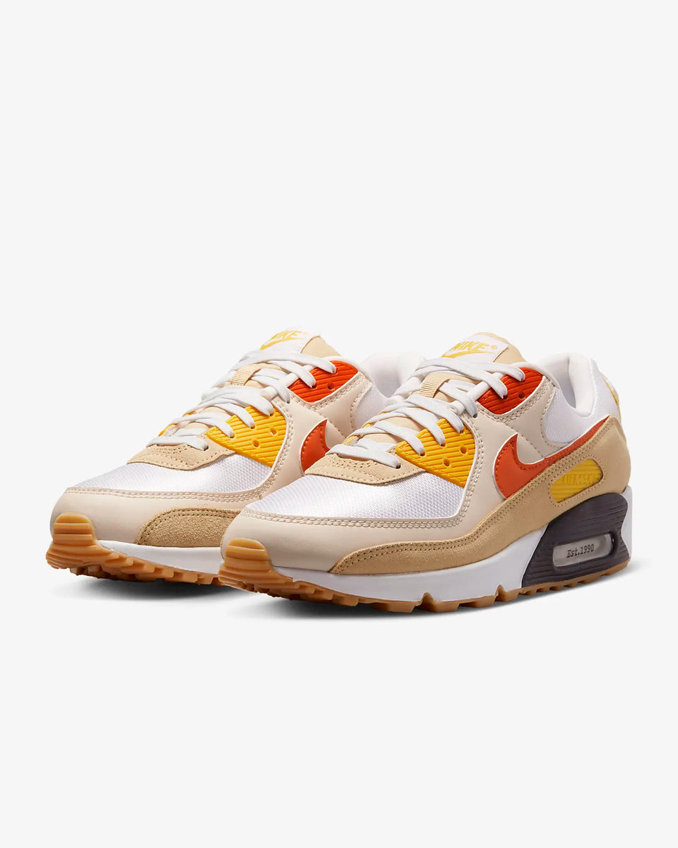 Nike Air Max 90 FB4315 100 White Orange Sesame Perplex Shoeplex
