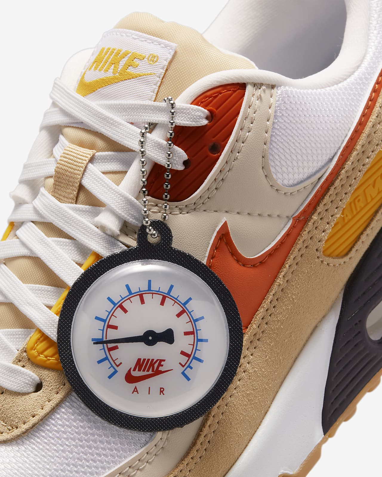 Nike Air Max 90 FB4315-100 White Orange Sesame