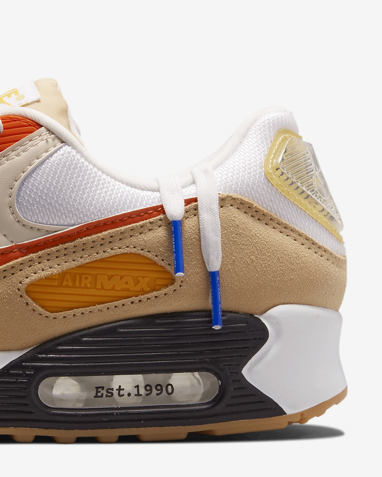 Nike Air Max 90 FB4315-100 White Orange Sesame