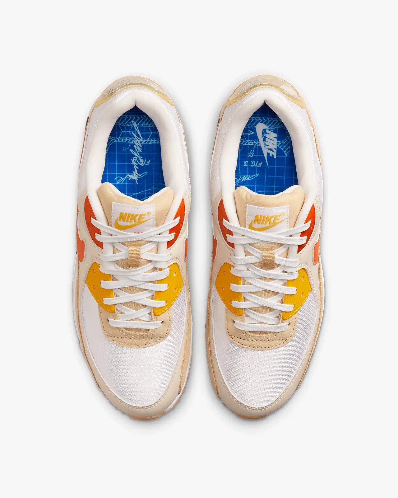 Nike Air Max 90 FB4315-100 White Orange Sesame
