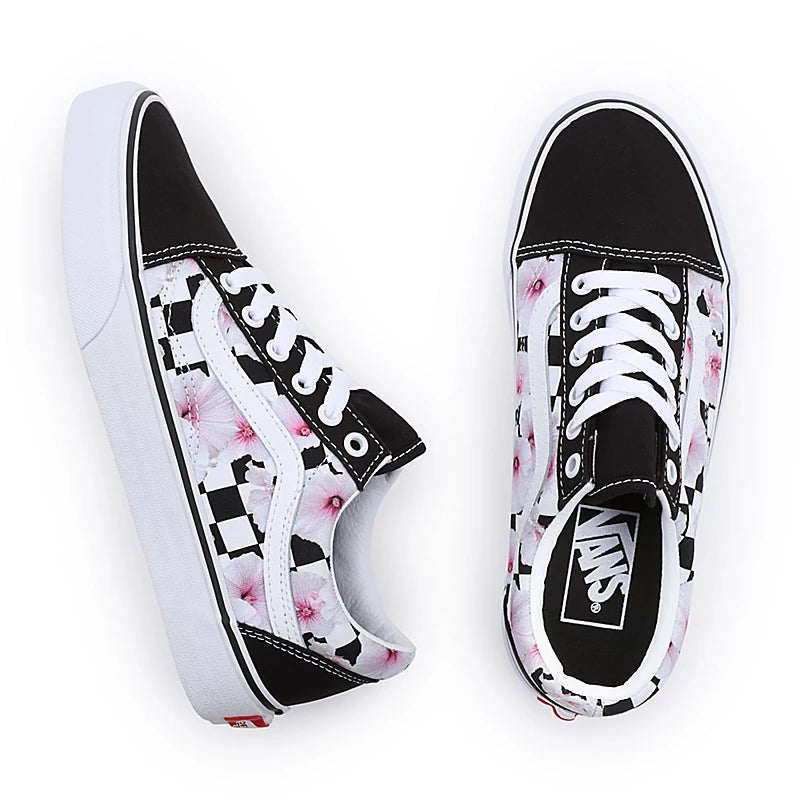 VANS Old Skool Hibiscus Black Checkerboard VN0007NTBM8