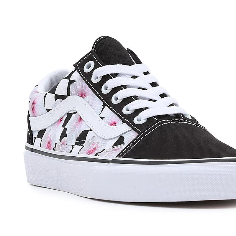 VANS Old Skool Hibiscus Black Checkerboard VN0007NTBM8