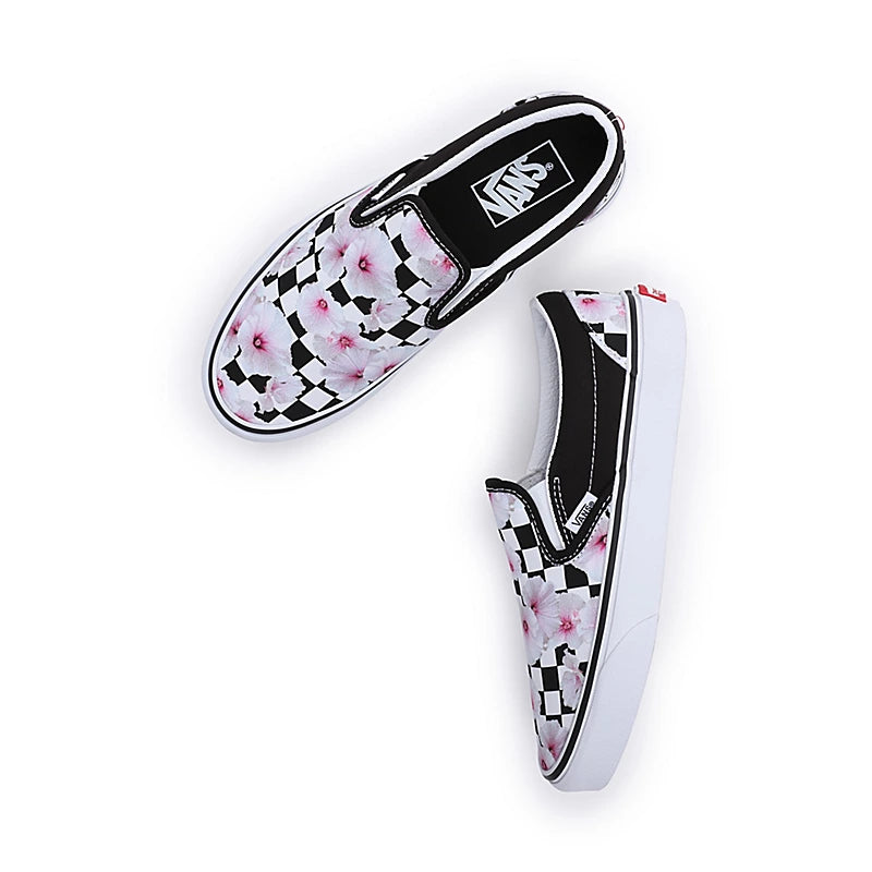 VANS Classic Slip On Hibiscus Checkerboard VN0A5JLXBM8