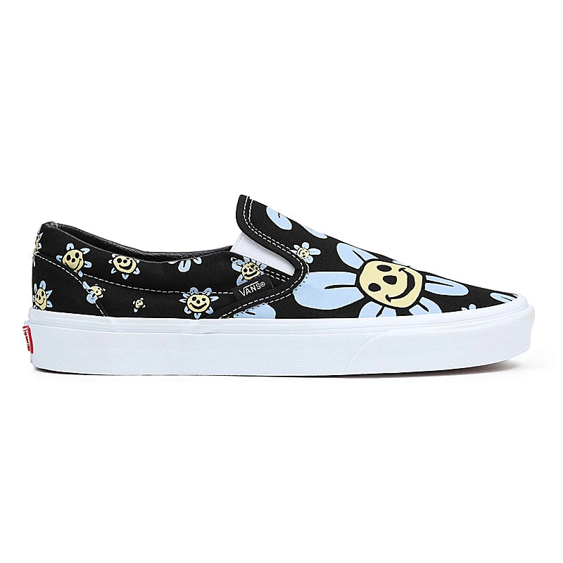 VANS Classic Slip On Black Smiley Floral VN0A5JMHY23