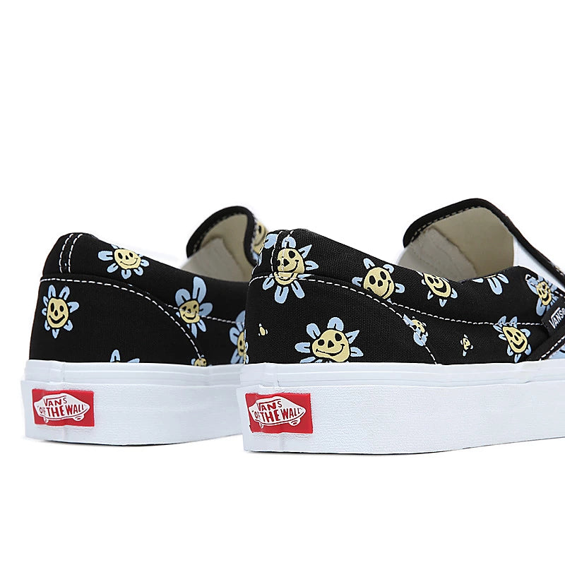 VANS Classic Slip On Black Smiley Floral VN0A5JMHY23