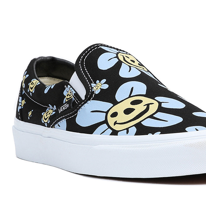 VANS Classic Slip On Black Smiley Floral VN0A5JMHY23