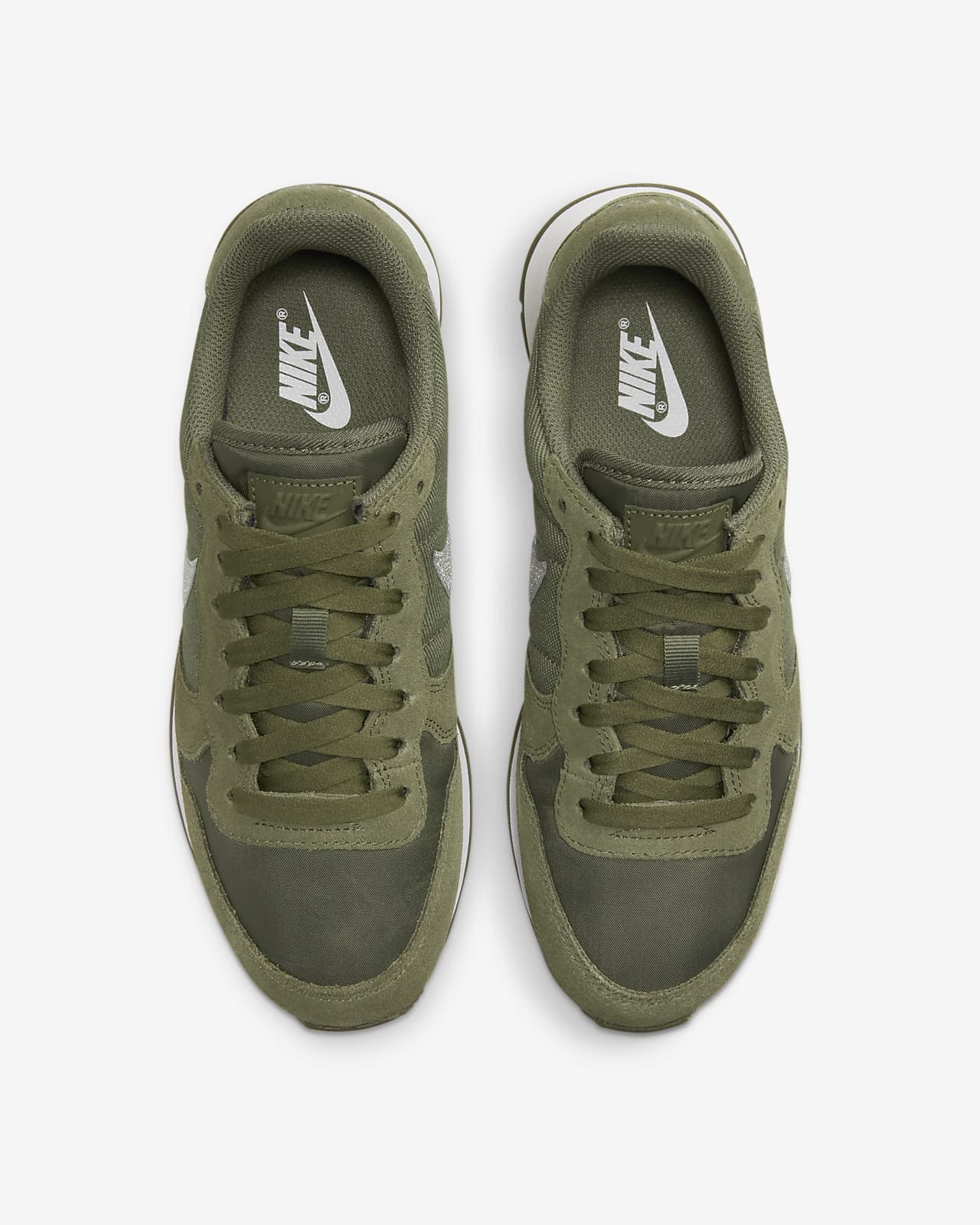 Nike Internationalist Glitter olive silver AT0075-200
