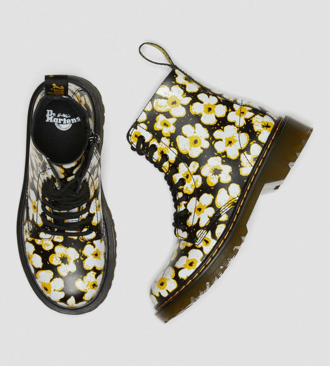 Dr.Martens Junior 1460 Floral black yellow 26613001