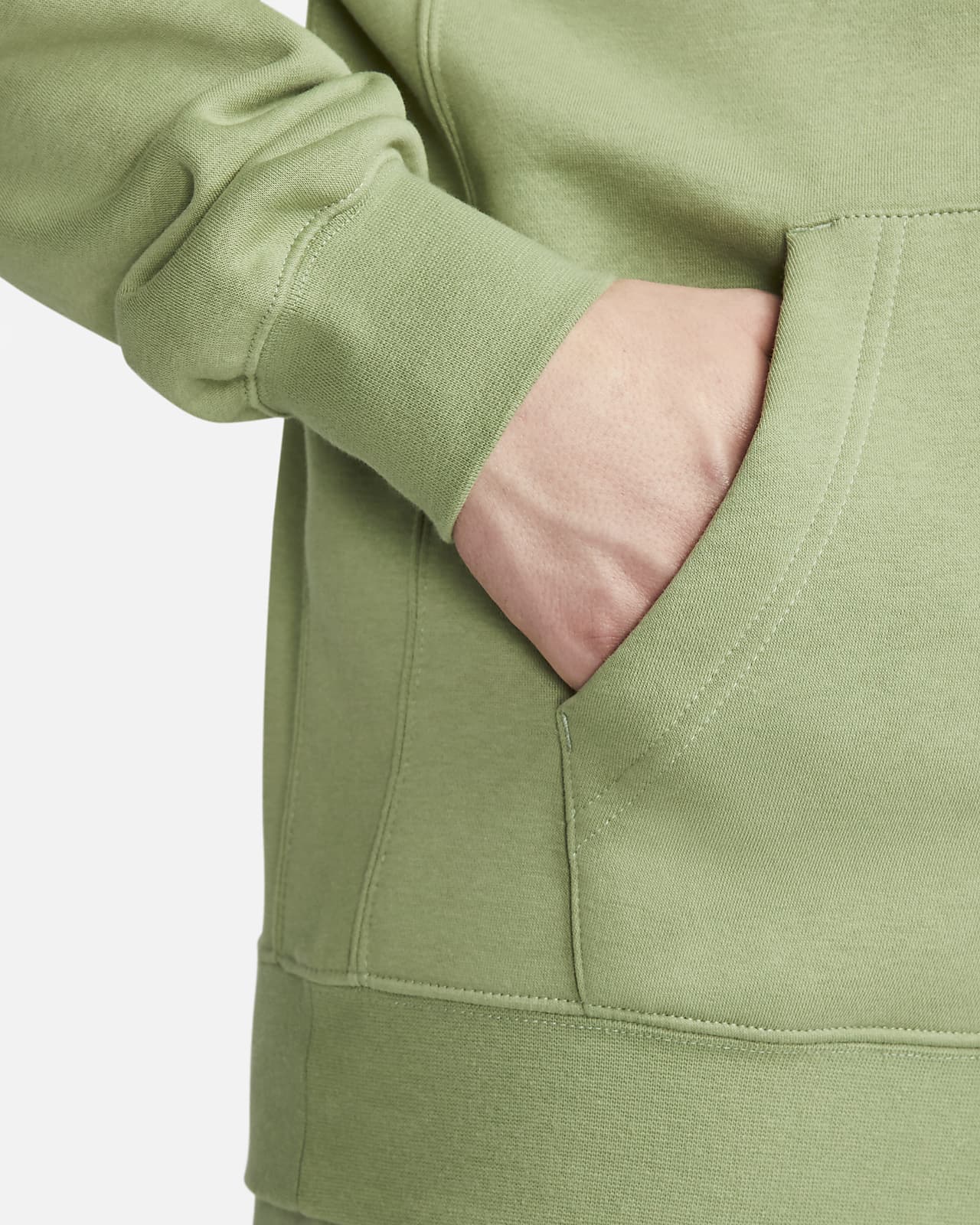 Nike Sportswear Club Full-Zip Hoodie Fleece Oil Green BV2645-386
