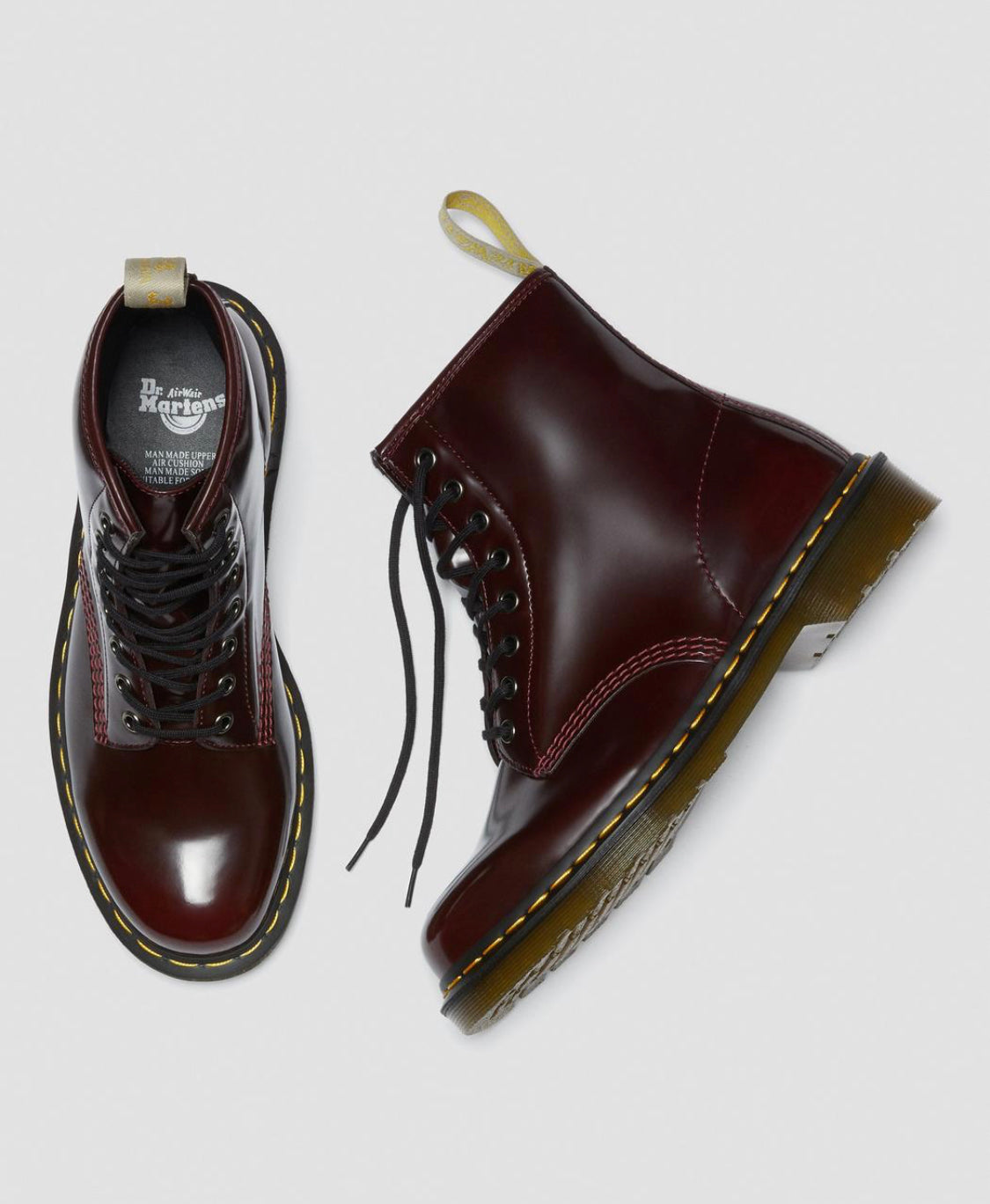Dr.Martens Vegan 1460 Cherry Red Oxford Rub Off 23756600