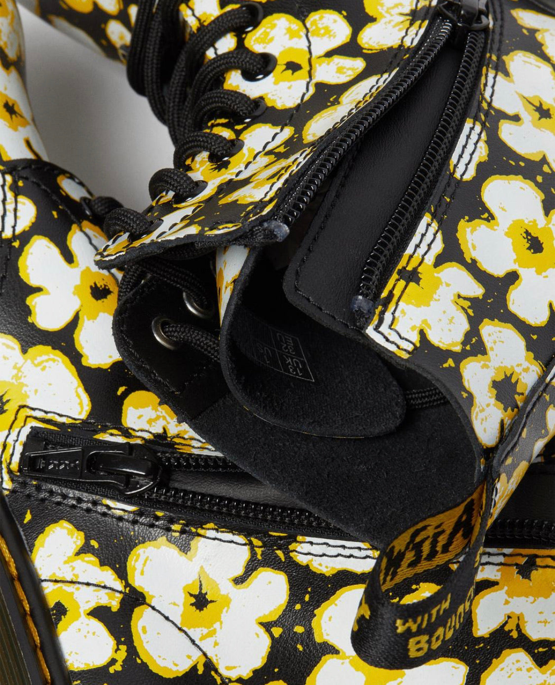 Dr.Martens Junior 1460 Floral black yellow 26613001