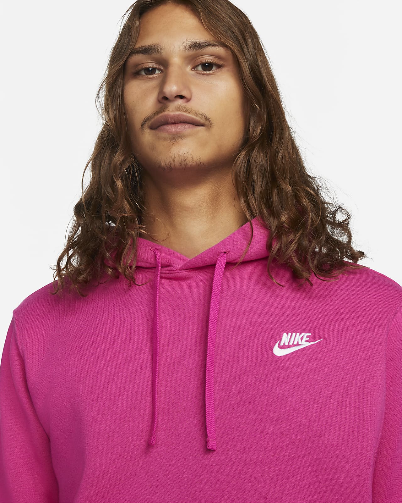 Nike Sportswear Club Pullover Hoodie Fleece Active Pink BV2654-621