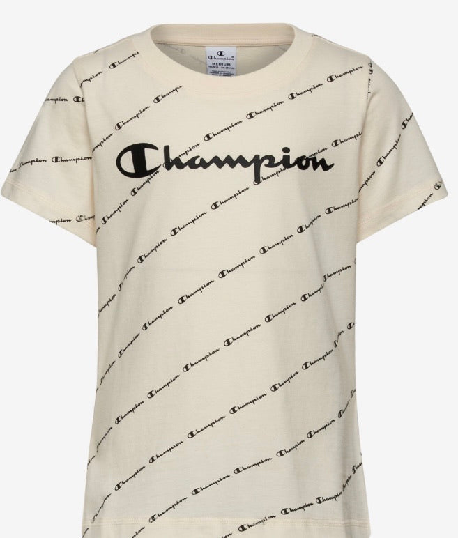 Champion T-Shirt Kids 403928 Allover Print offwhite darkred