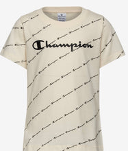 Lade das Bild in den Galerie-Viewer, Champion T-Shirt Kids 403928 Allover Print offwhite darkred
