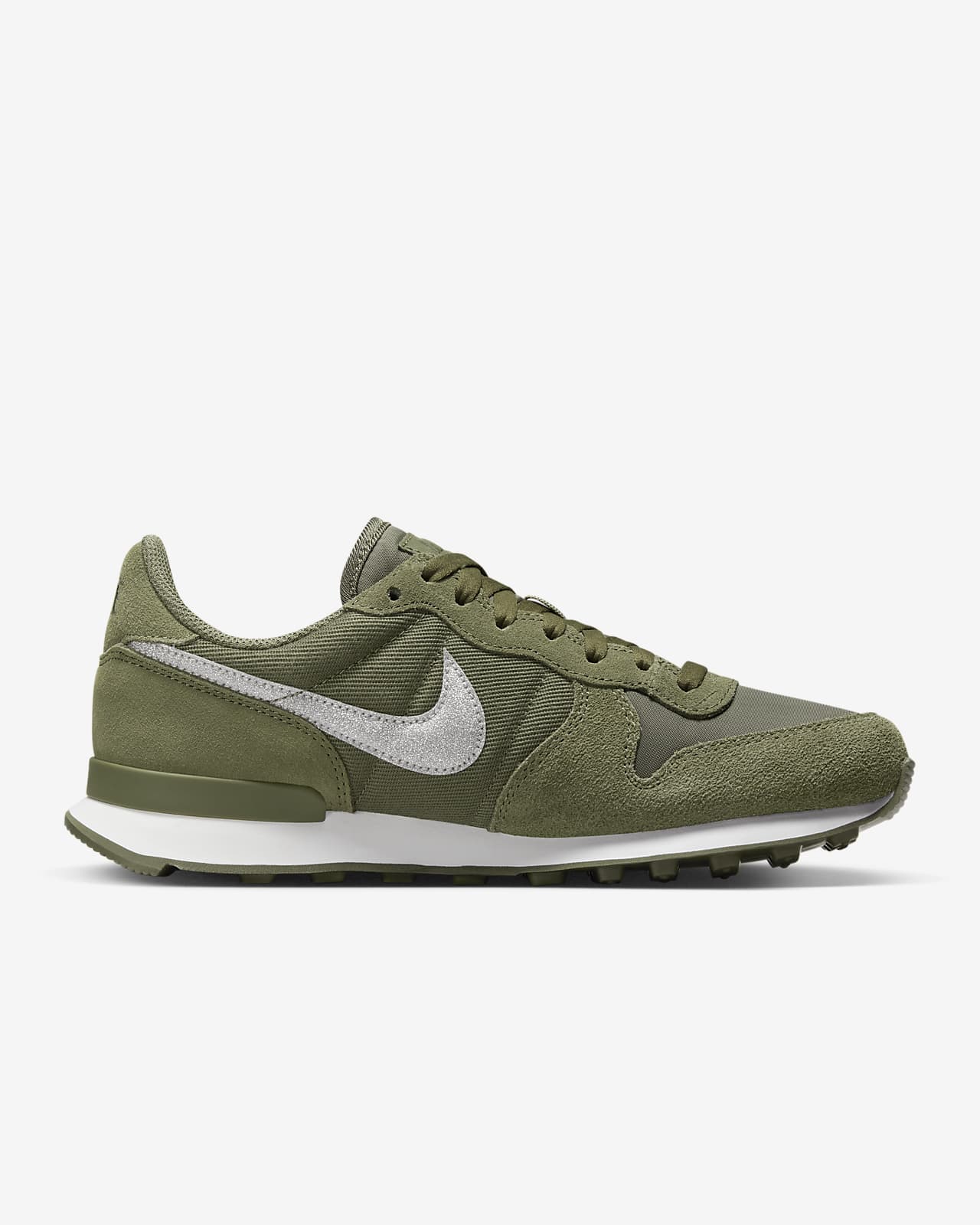 Nike Internationalist Glitter olive silver AT0075-200