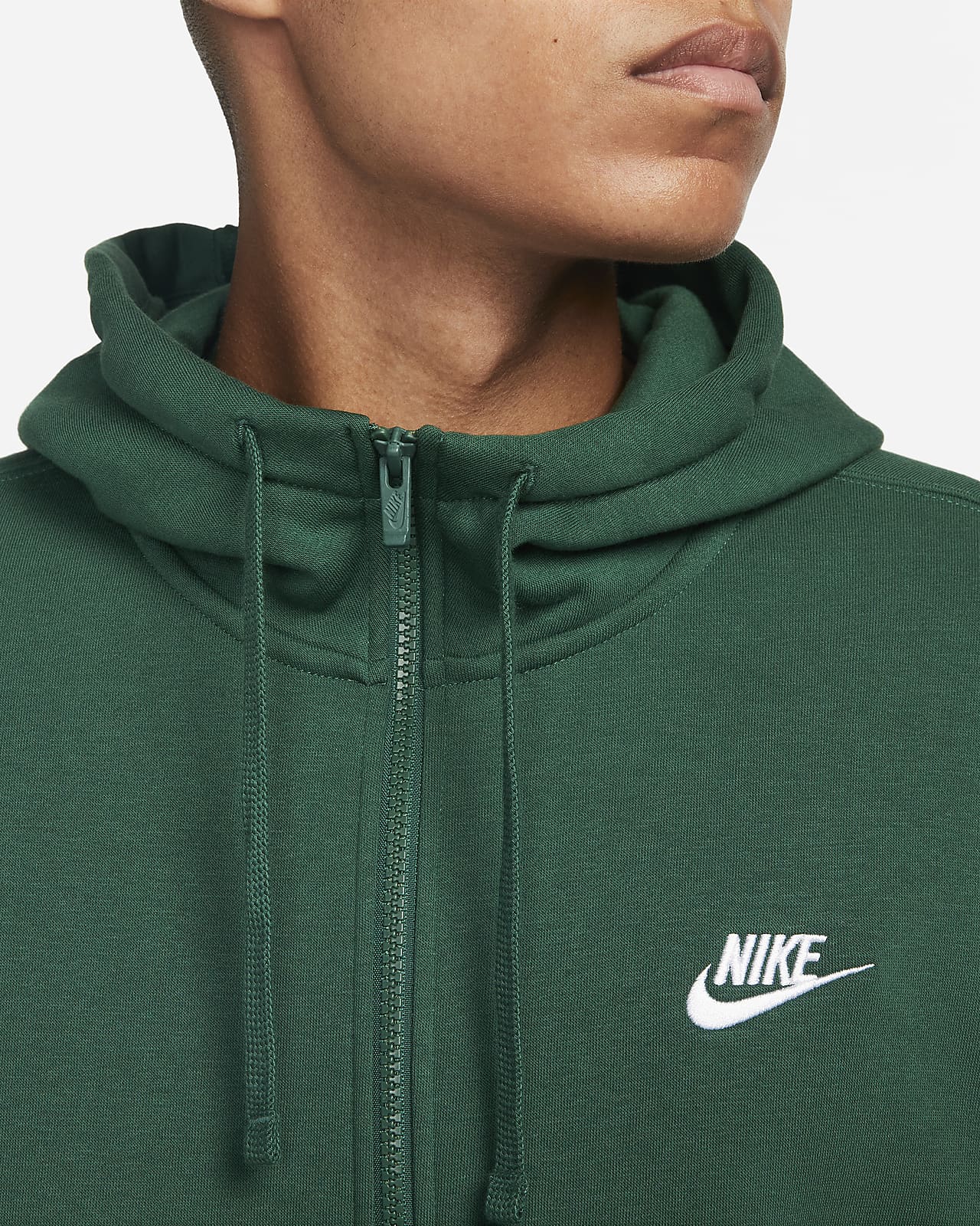 Nike Sportswear Club Full-Zip Hoodie Fleece gorge green BV2645-341