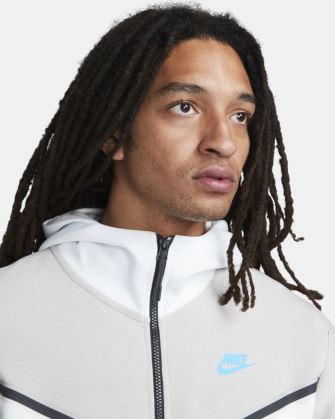 Nike Sportswear Tech Fleece Full-Zip Hoodie light Iron white DV0537-012