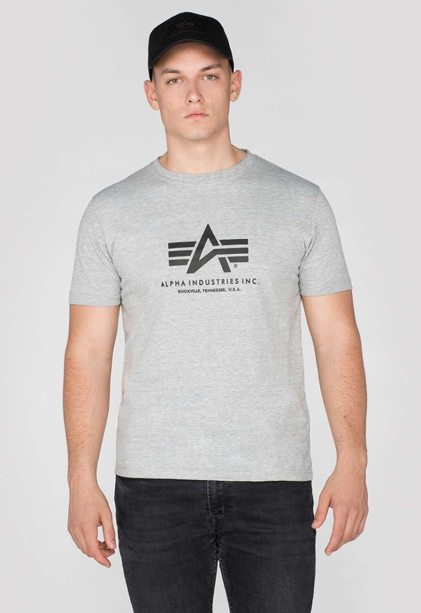 Alpha Industries Basic T-Shirt grau 100501-17