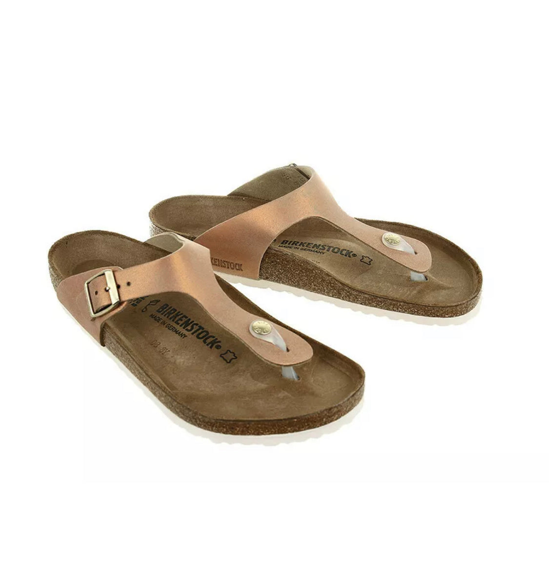 Birkenstock Gizeh Washed Metallic Sea Copper 1012909