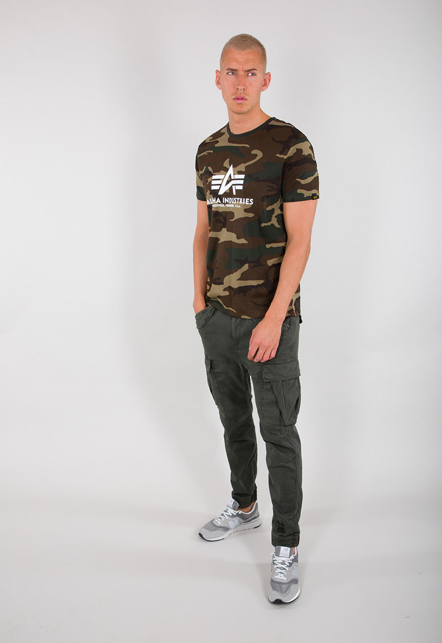 Alpha Industries Basic T-Shirt Camo gruen braun Camouflage 100501C-408