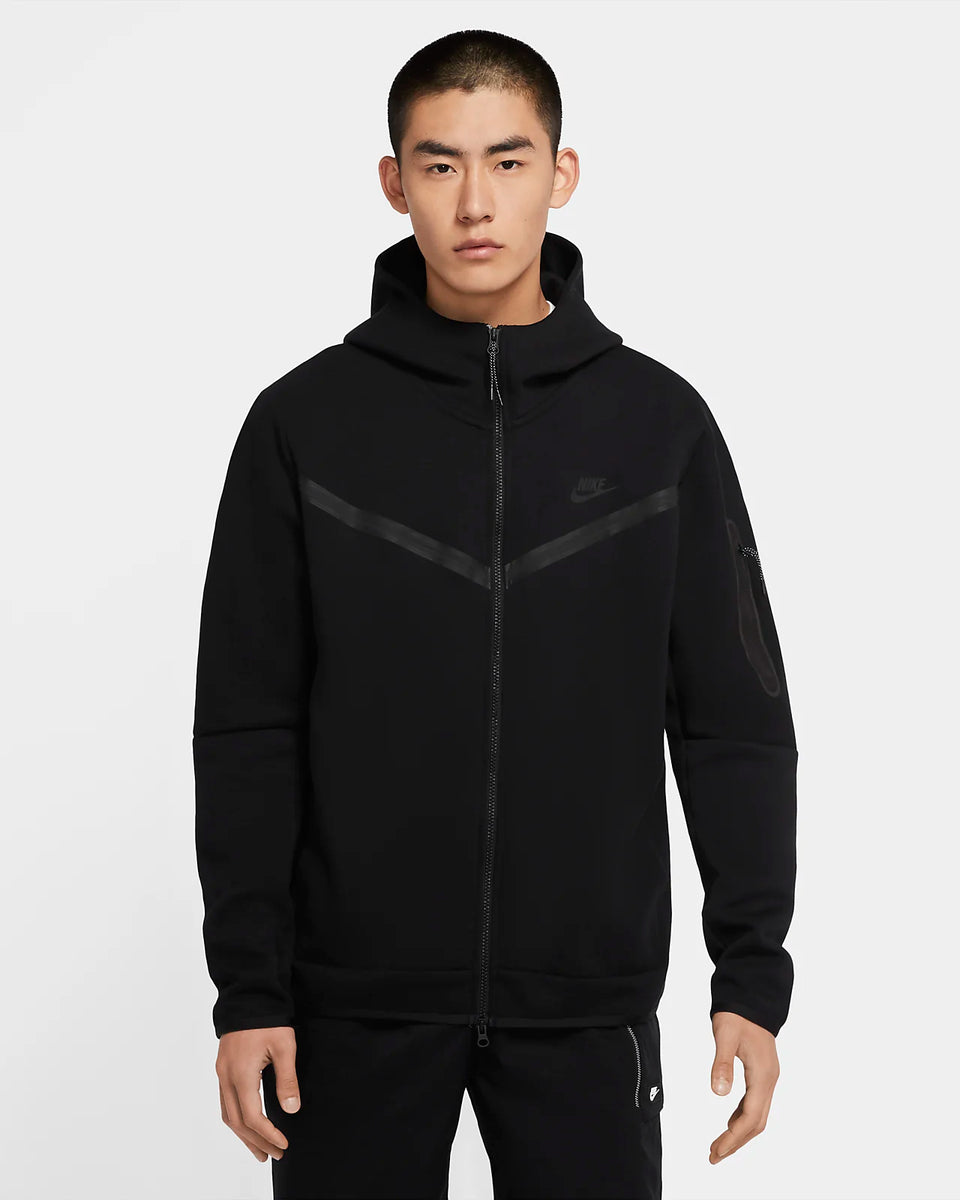 Black nike hoodie jacket sales