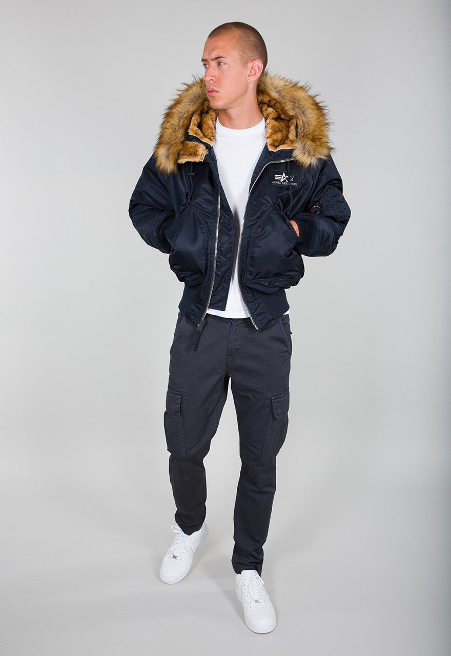 Alpha Industries Bomberjacke schwarz 45P Hooded Custom 113145-285