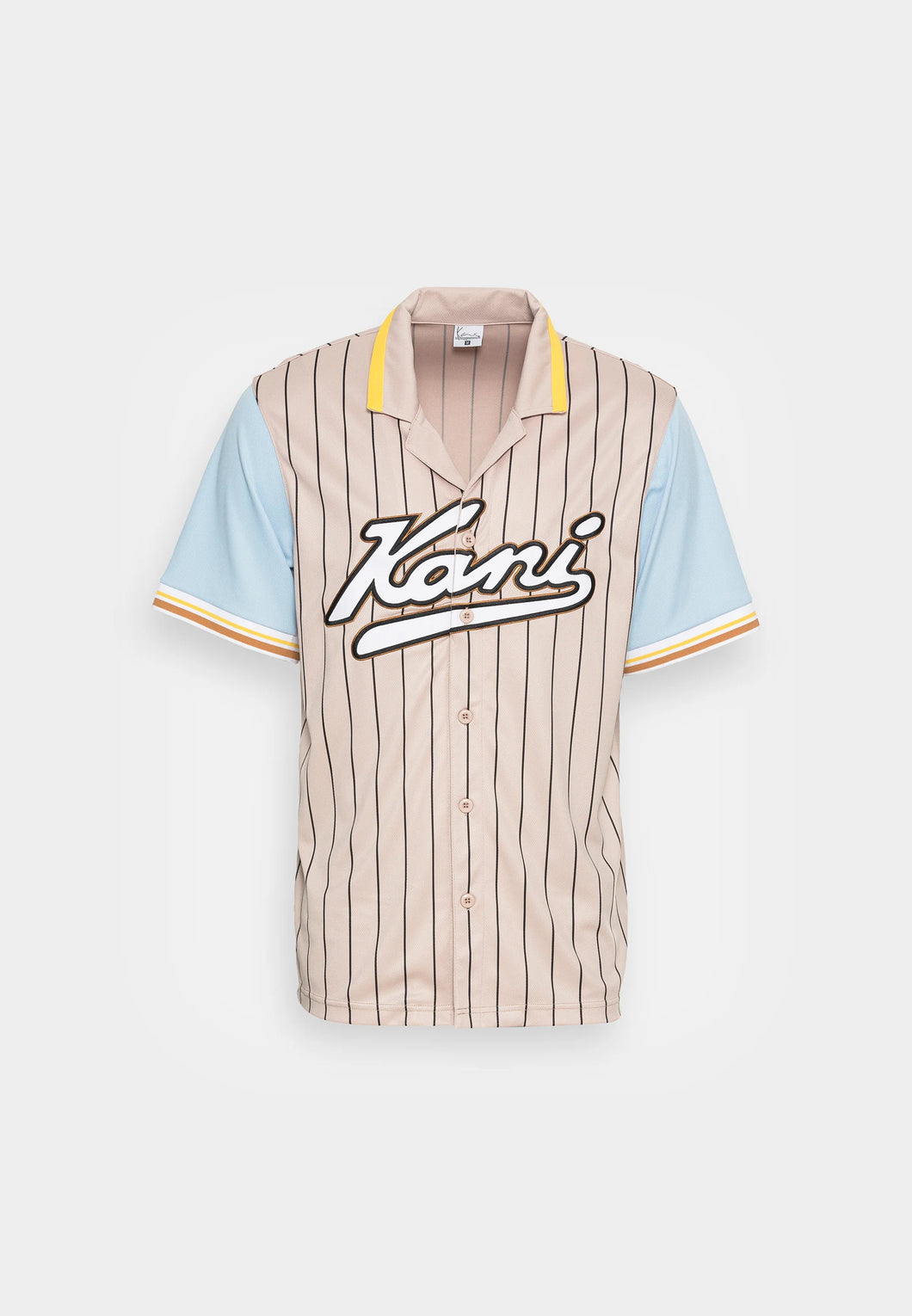 Karl Kani Varsity Baseball Shirt sand lightblue
