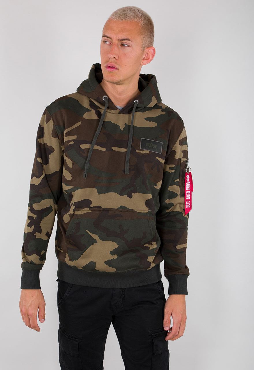 Alpha Industries Backprint Hoodie Woodland Camo Green Orange 178318-65