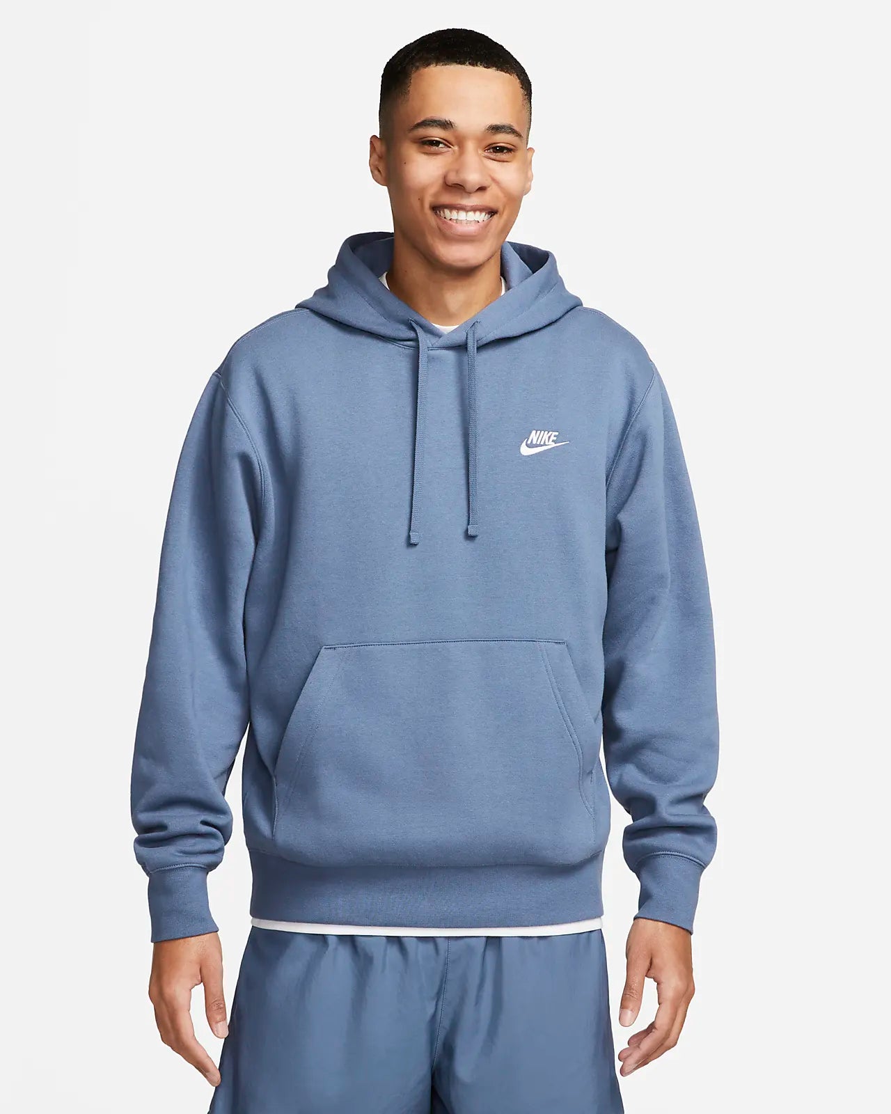 Nike Sportswear Club Pullover Hoodie Fleece Diffused Blue BV2654-491