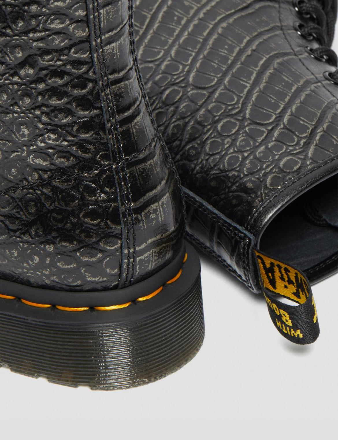 Dr.Martens 1460 Gunmetal Wild Croc Emboss 27249029