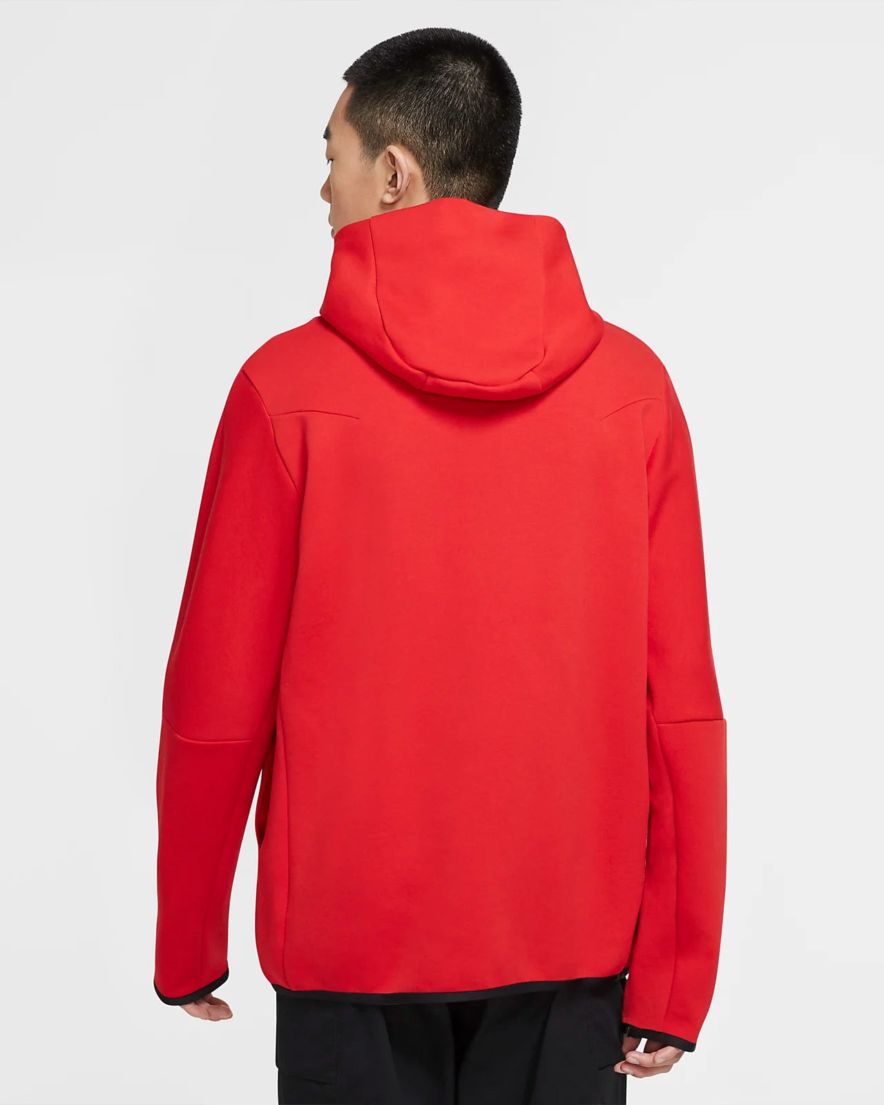 Nike Sportswear Tech Fleece Full-Zip Hoodie Red Black CU4489-657